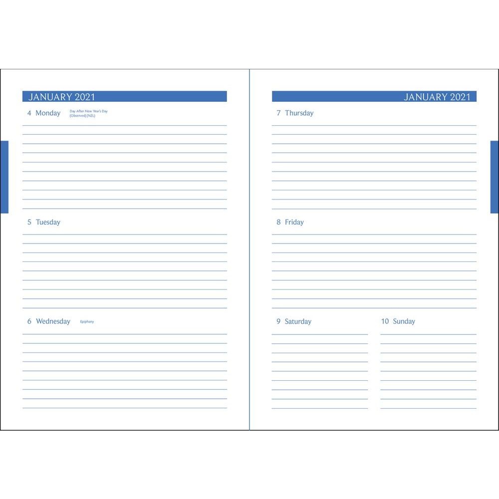 Calendar Ink,  Blue Sleek 2021 Planner 2021