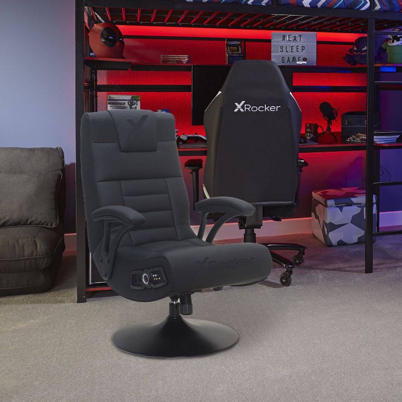 Covert 2.1 Wireless Audio Pedestal Console Gaming Chair Black - X Rocker