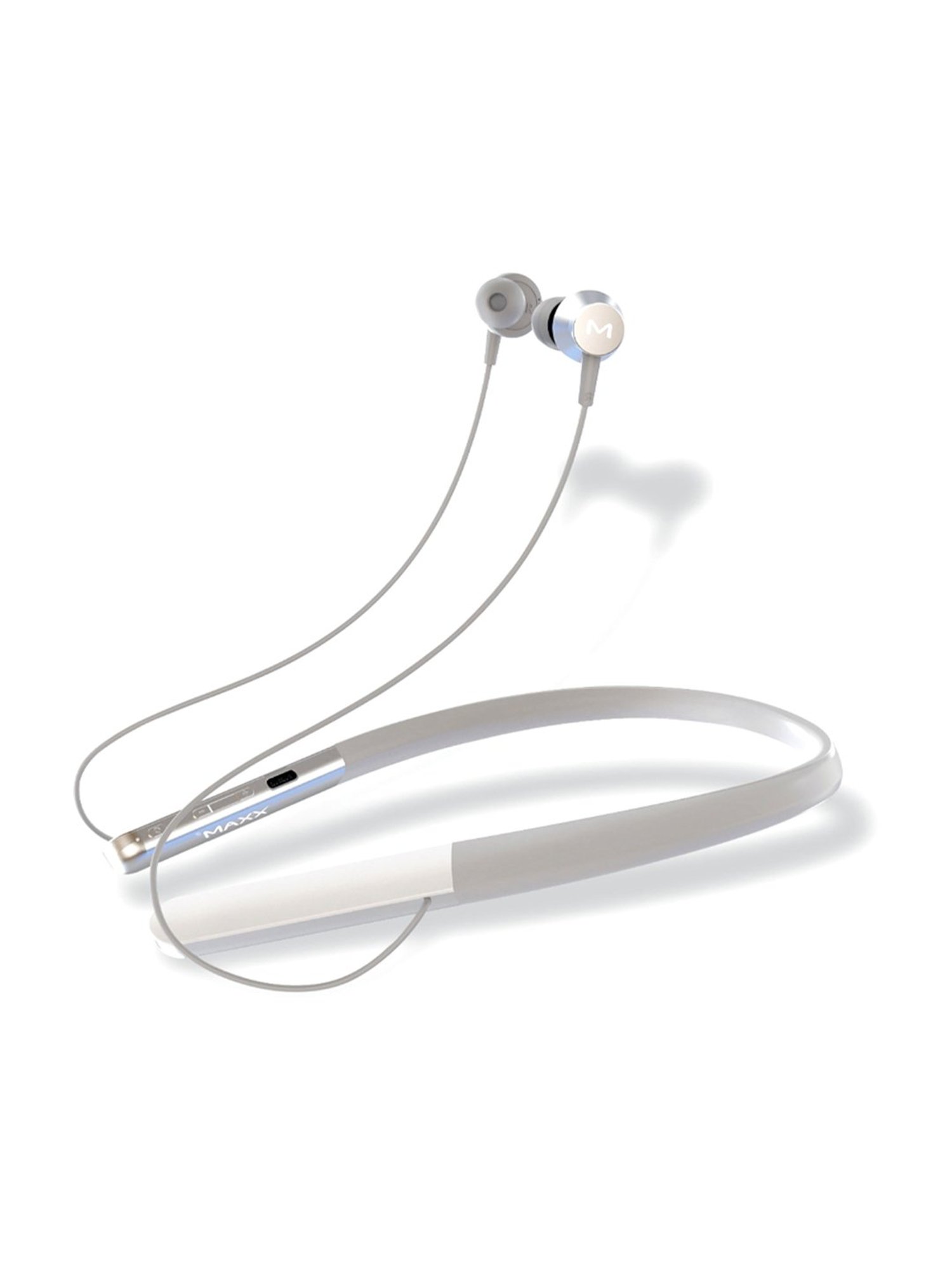 Maxx NX151 Pro In Ear Bluetooth Neckband with Upto 25 Hours Playtime & Fast Charging (Silver)