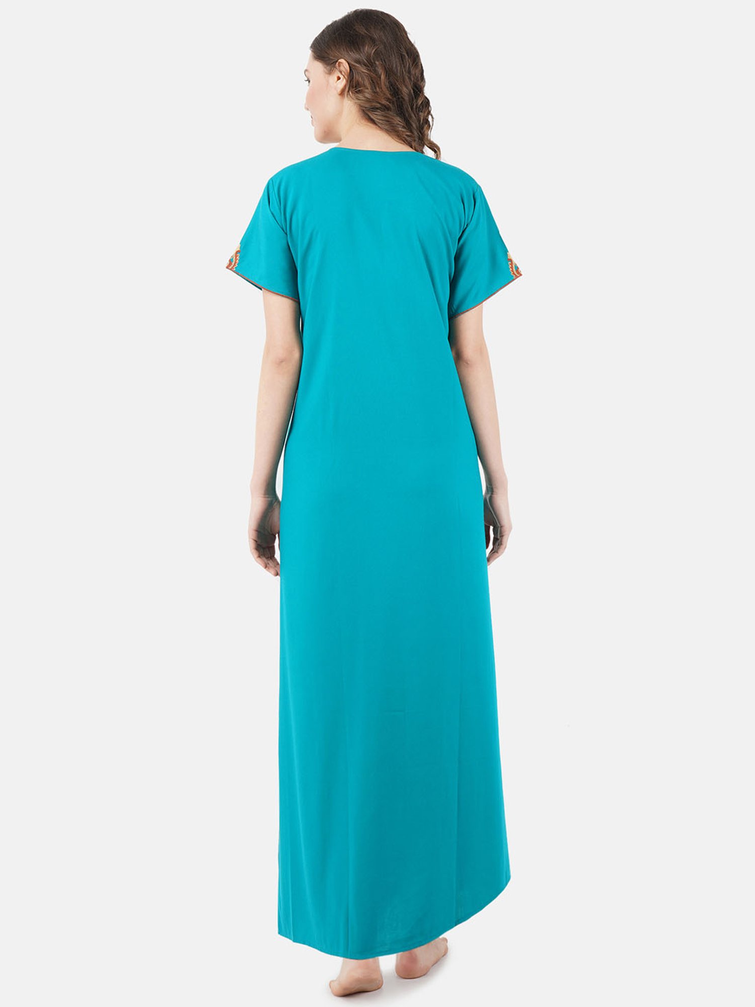 KOI SLEEPWEAR Blue Embroidered Nighty