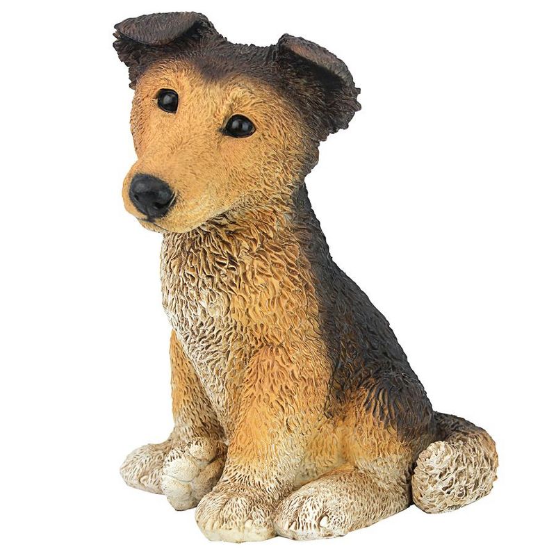 Design Toscano Brown Collie Puppy Dog Statue - Brown