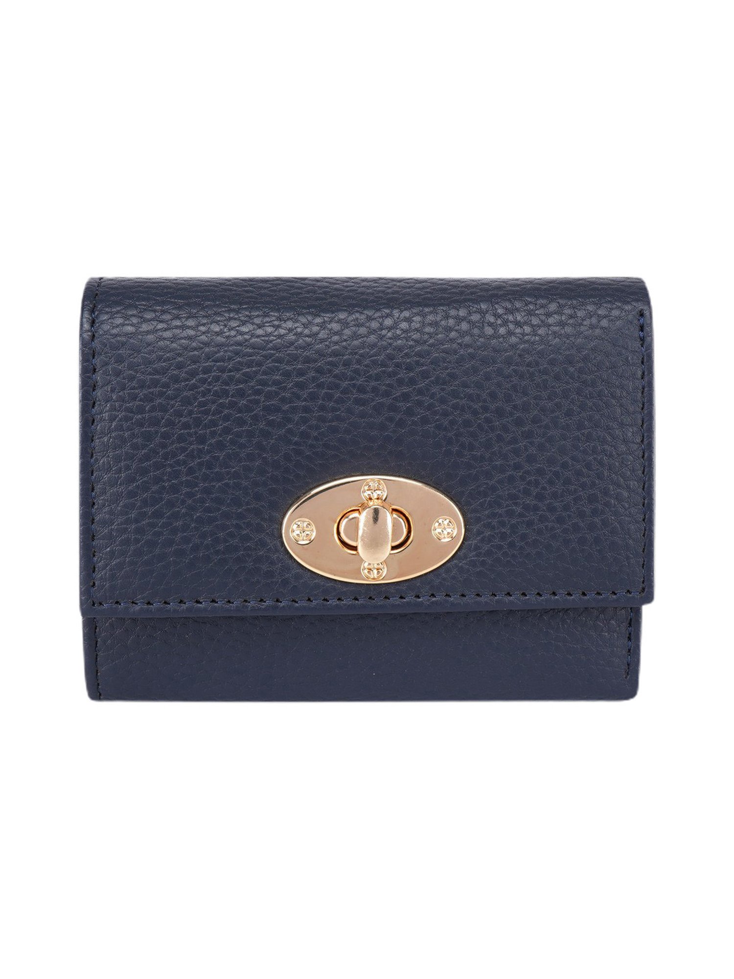 Carlton London Navy Small Tri-Fold Wallet for Women