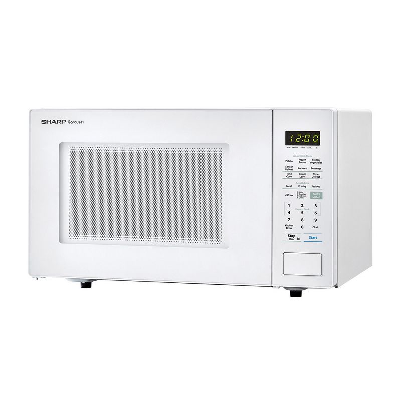 Sharp SMC1441CW Countertop Microwave Oven 1.4 cu. ft. 1000 Watts, White (Certified Refurbished)
