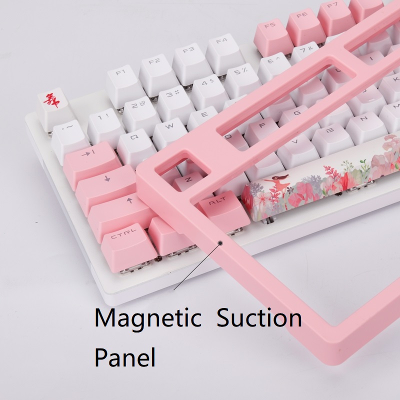 A-jazz AK515 Chinese Style Design,  104Keys N-Key Rollover White Backlit USB Wired Mechanical  Gaming Keyboard-,PBT Keycaps, Type-C