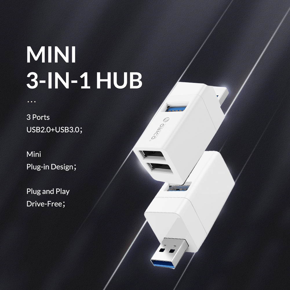 3 Ports USB Hub Mini USB 2.0 3.0 High Speed Hub Splitter for Computer Plug and play Computer Peripherals Accessories