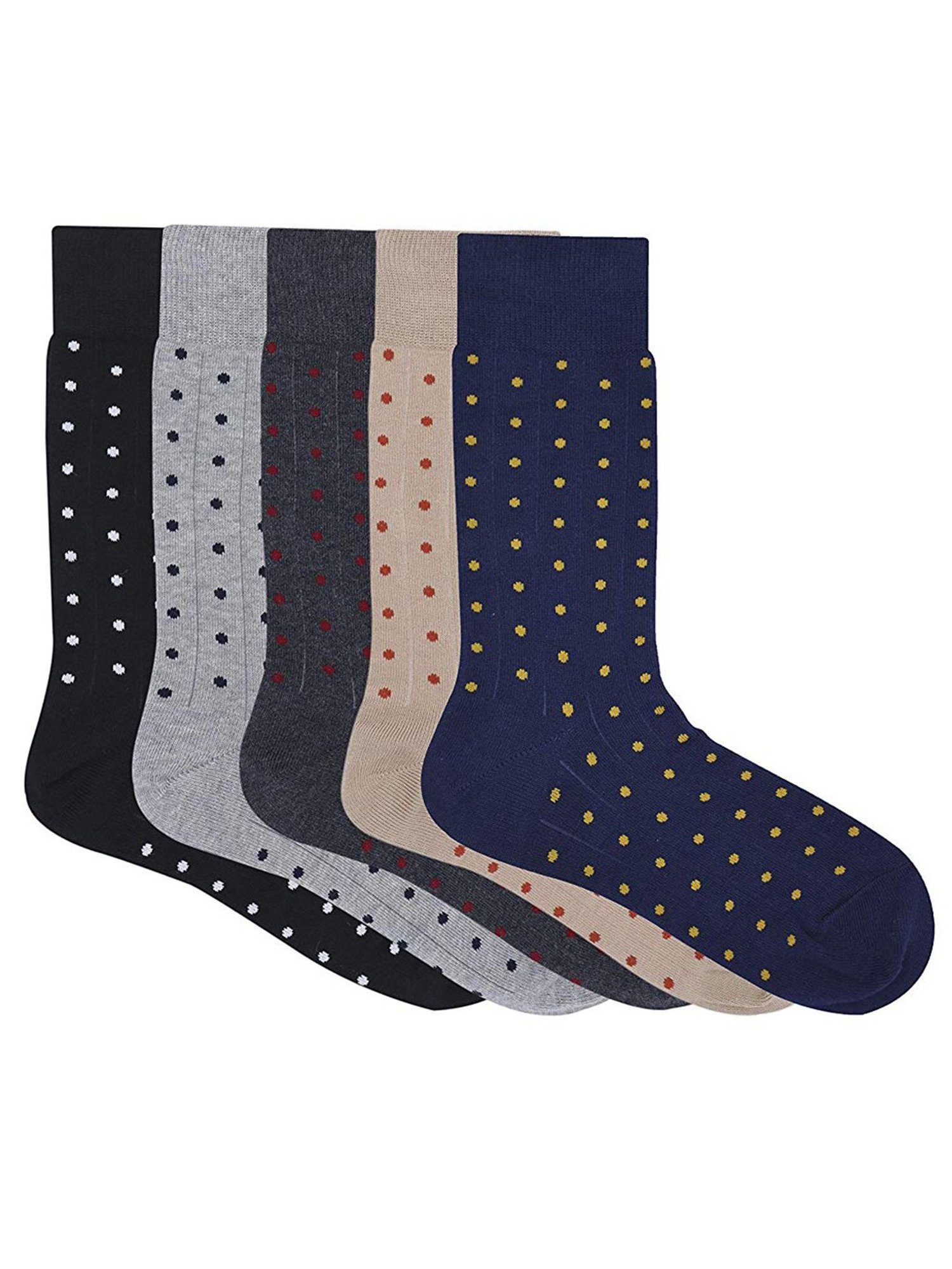 Balenzia Multicolor Free Size Polka Dot Socks - Pack of 5