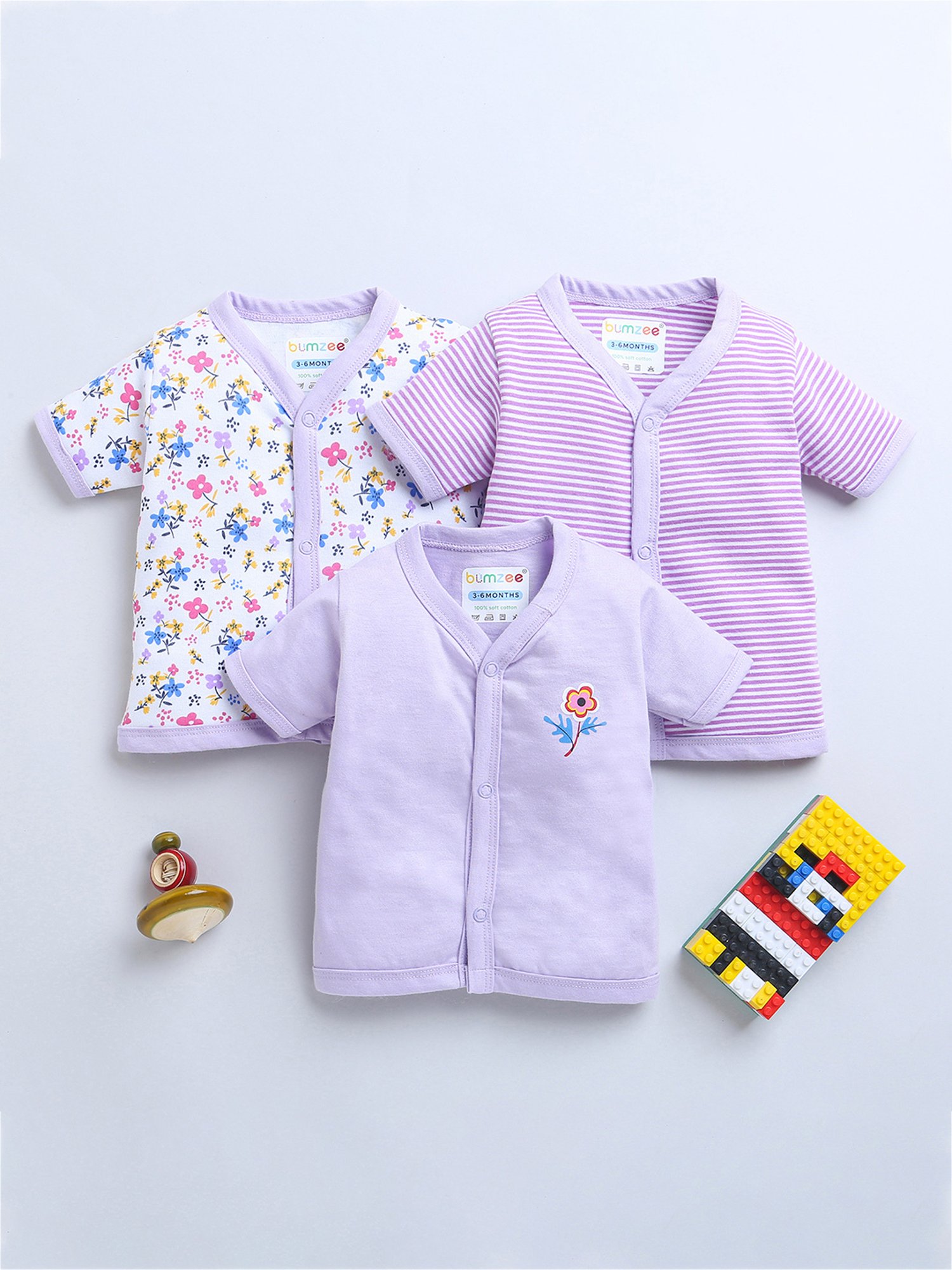 Ed-a-Mamma Baby Blue Printed Top