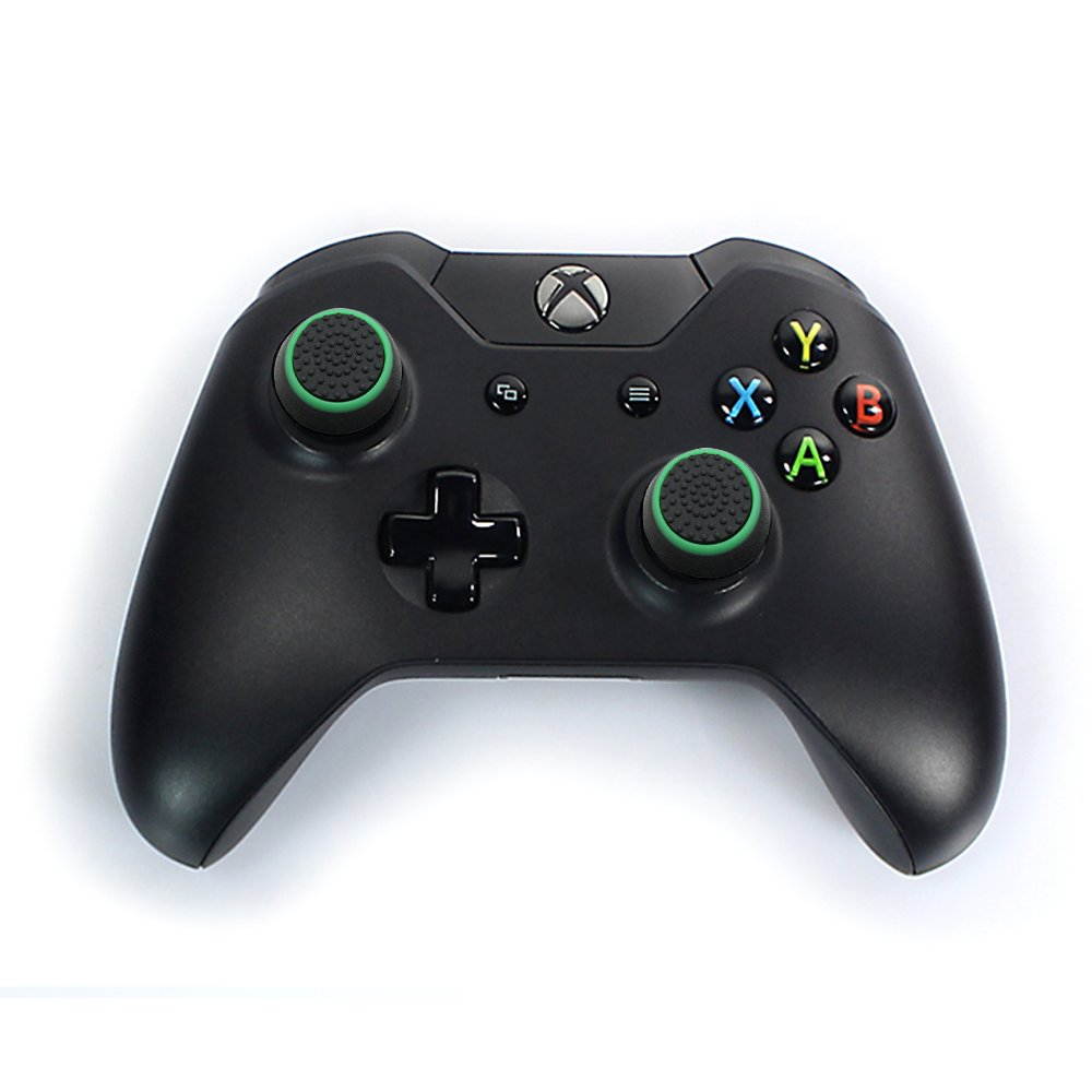 XFUNY 8 Pairs/16 PCS Replacement Silicone Analog Controller Joystick Luminous Thumb Stick Grips Caps Cover for PS4 PS3 PS2 Xbox One/360 Game Controller