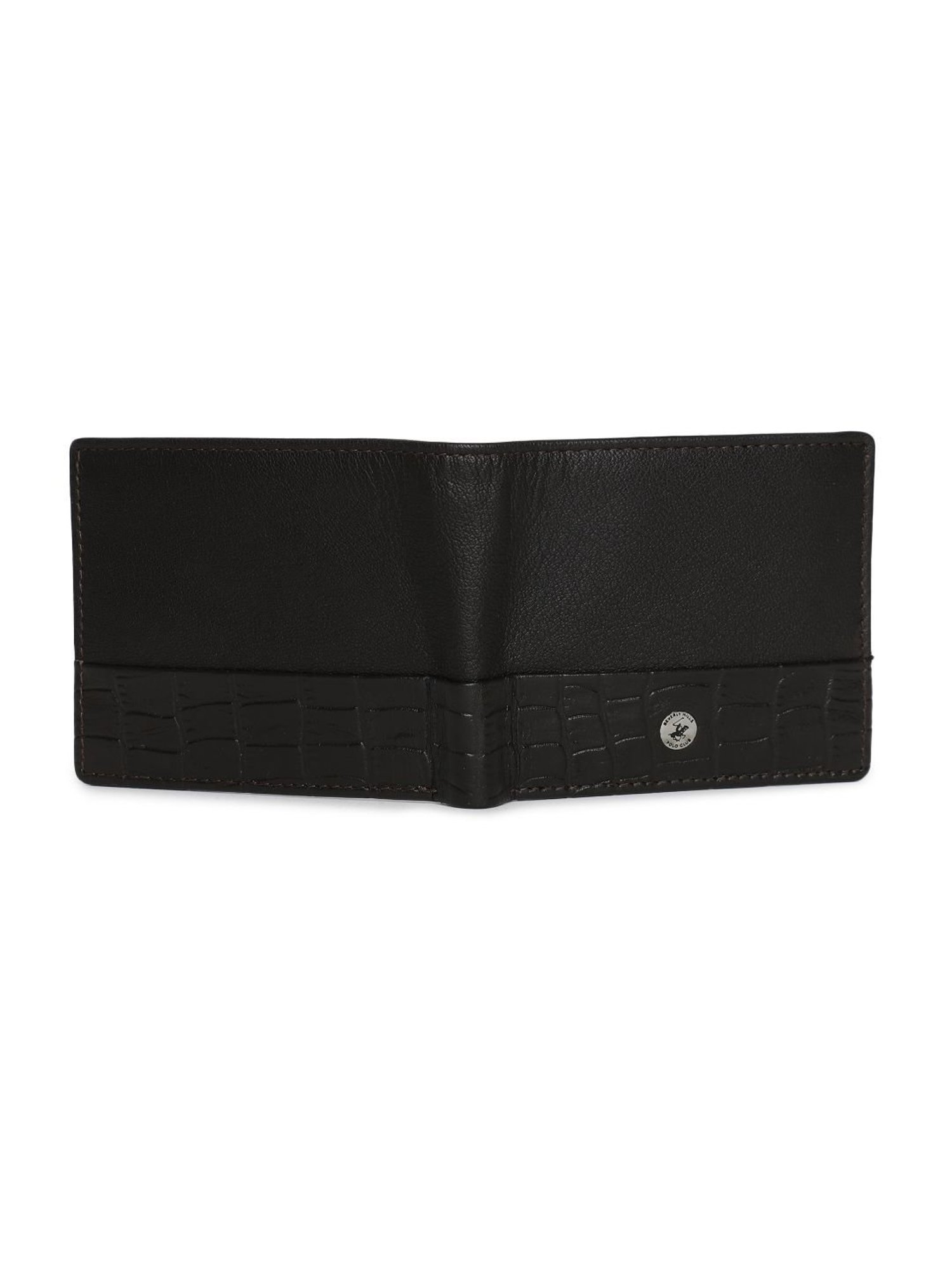 Beverly Hills Polo Club Brown Animal Effect Bi-Fold Wallet for Men