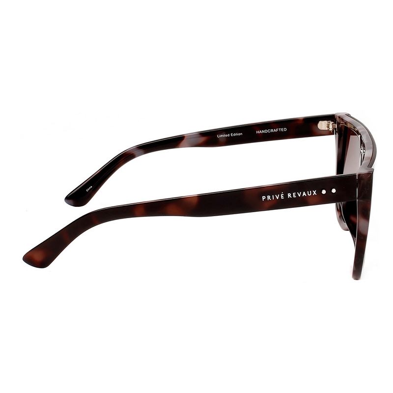 Priv'e Revaux The Coco  Womens Oversized Polarized Sunglasses Gunmetal Tort 132mm