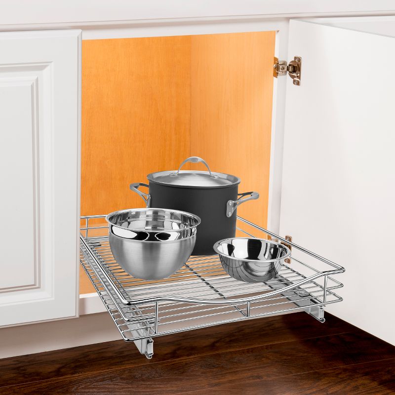 Lynk Professional 17" x 21" Slide Out Cabinet Organizer - Pull Out Under Cabinet Sliding Shelf