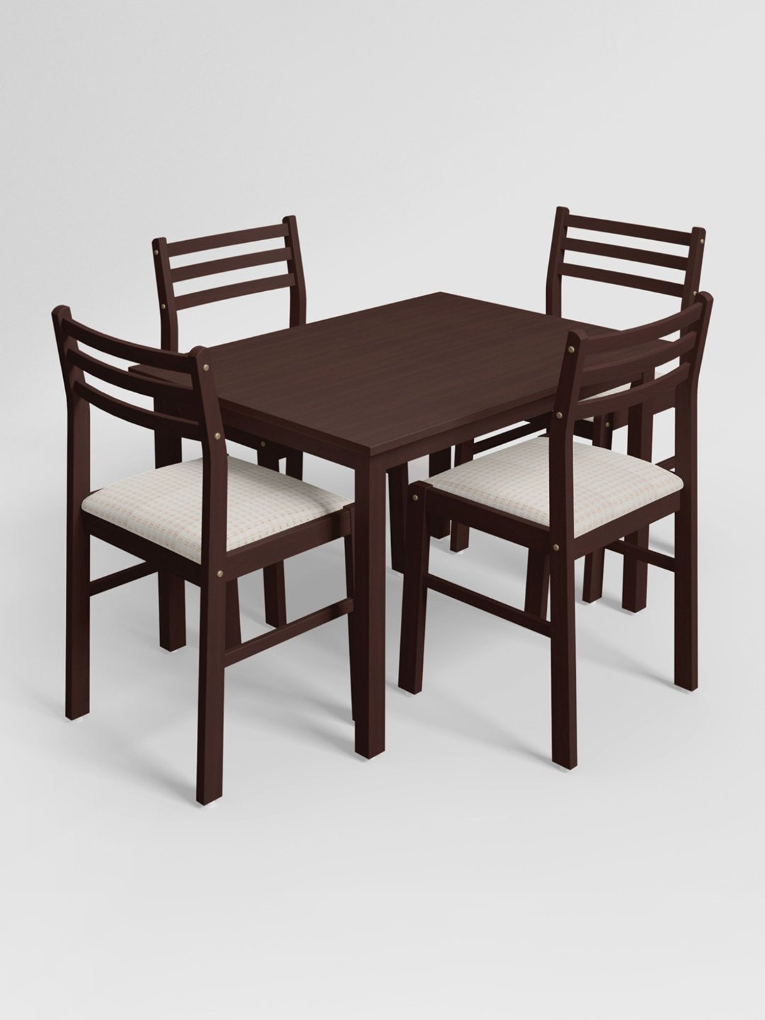 Godrej Interio Estana Brown Engineered Wood 4 Seater Rectangular Dining Table Set