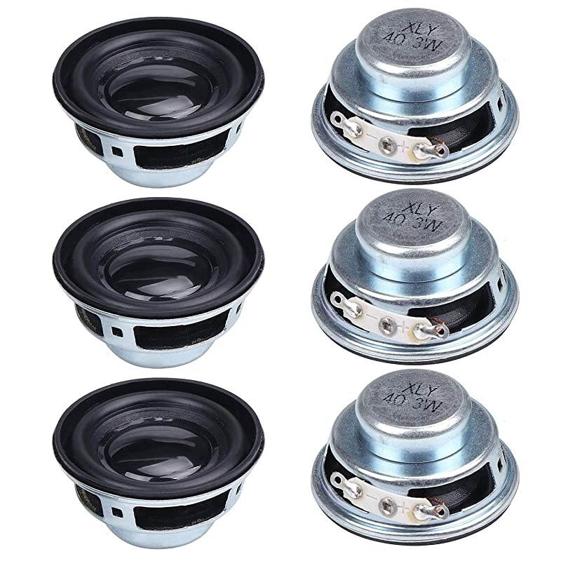 6PCS 40mm 4Ohm 3W Full Range Audio Speaker Stereo Woofer Loudspeaker for DIY Desktop Speaker