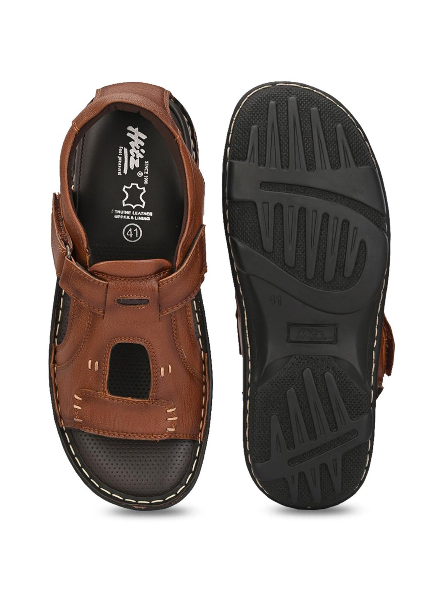 Hitz Men's Tan Fisherman Sandals