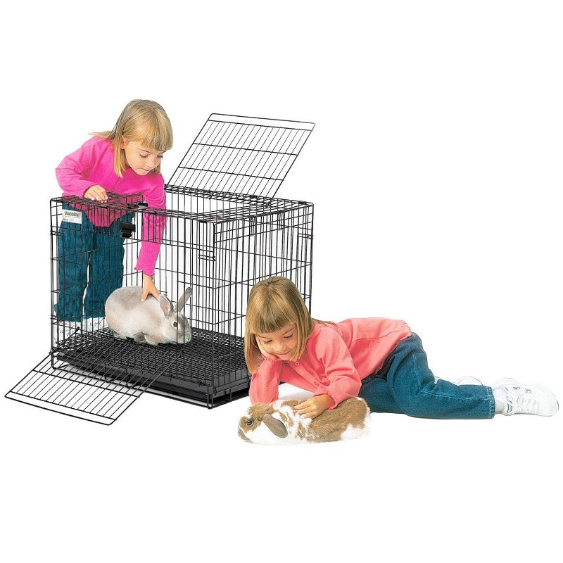 Trixie 2-Story Rabbit Hutch - Medium - Brown/White