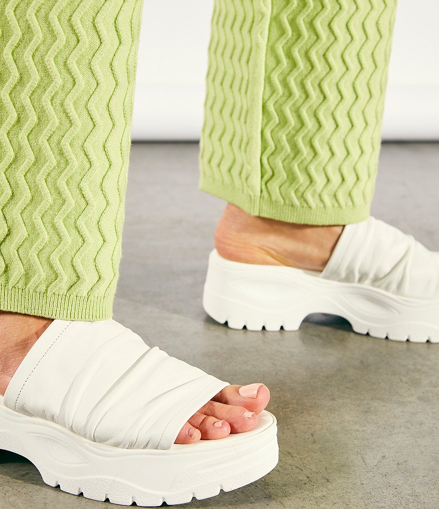 Free People Poolslide Sporty Scrunch Leather Platform Sandals