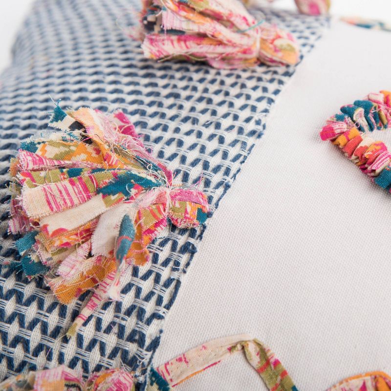 14"x26" Geometric Polyester Filled Pillow Pink - Rizzy Home