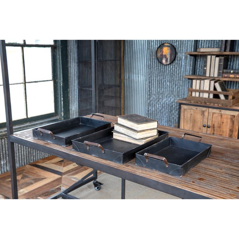 Park Hill Collection Metal Office Tray Set of 3