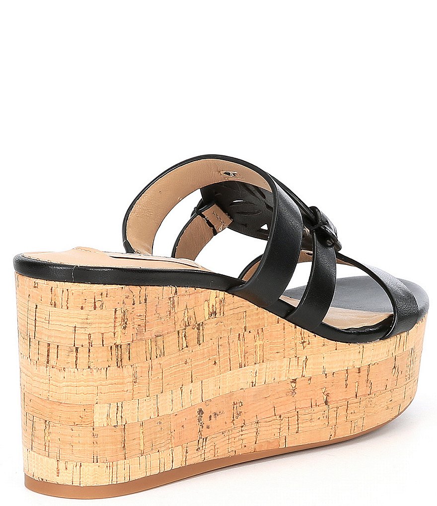 Antonio Melani Quinnlynn Leather Wedge Sandals