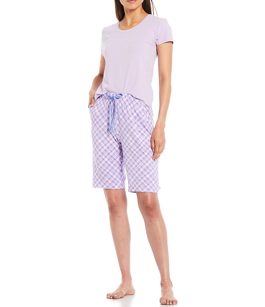 HUEtique Solid Jersey Knit Jewel Neck Tee