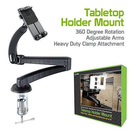 Cellet Tabletop Stand, Desktop, Kitchen Counter, Tablet Holder Mount for Apple iPad,iPad Air, iPad Pro, Mini 4/3/2/1/ Samsung Galaxy Tab S4 S3 S2 A E 8.0, LG Pad F2 8.0, Amazon Kindle Fire HD 10,8