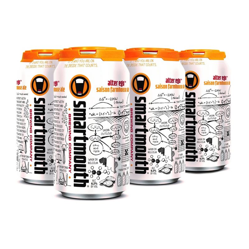 Smartmouth Alter Ego Saison Farmhouse Ale Beer - 6pk/12 fl oz Cans