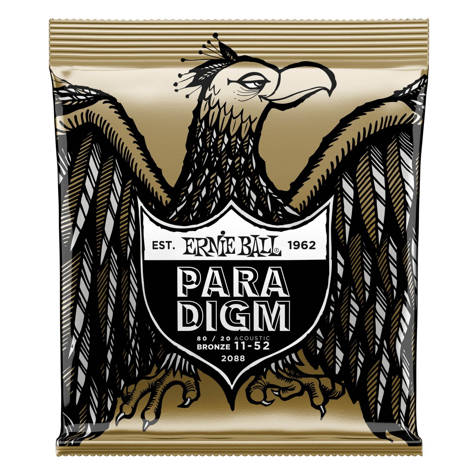 2 PACK Ernie Ball 2088 Paradigm 80/20 Bronze Acoustic Guitar Strings Light 11-52