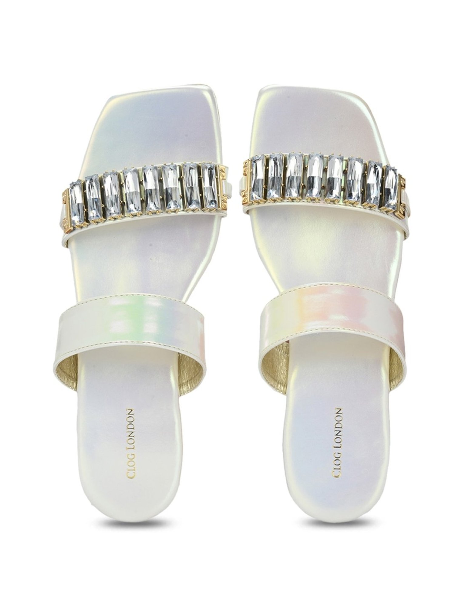 Clog London Women's White Casual Sandals