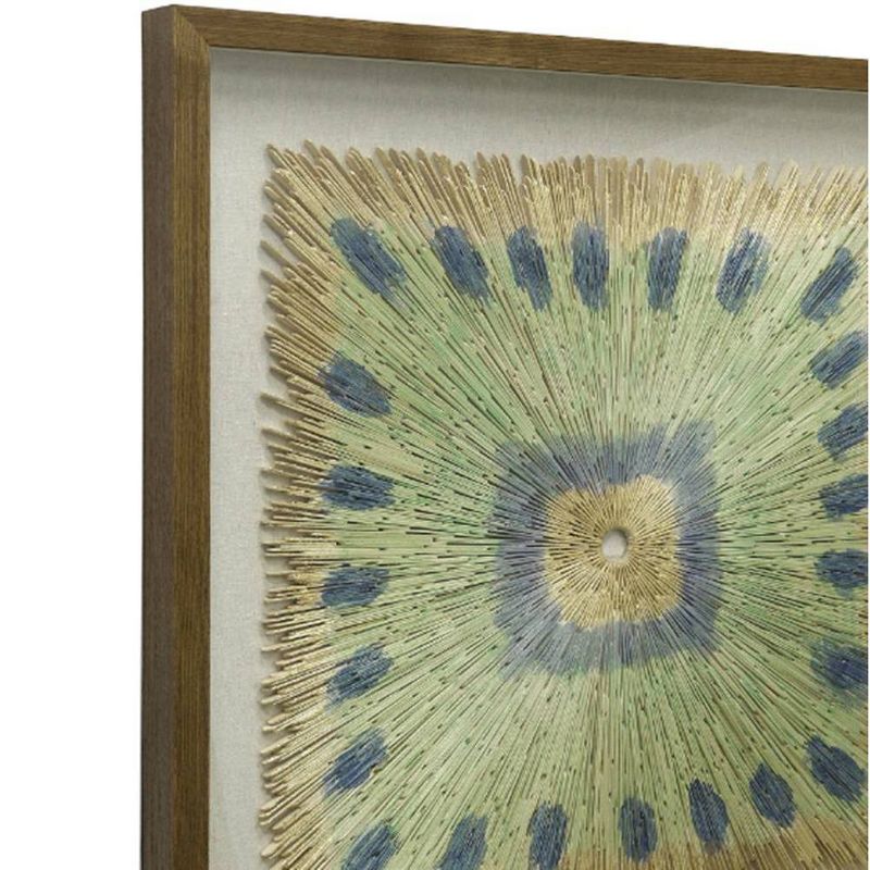 Wood Square Shadow Sculpture Wall Art Design White - StyleCraft