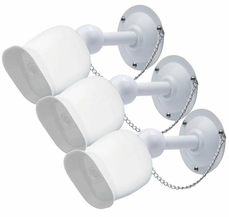 Metal Wall Mount with Drop Protection for Arlo Pro & Pro 2 Camera - White 3Pack