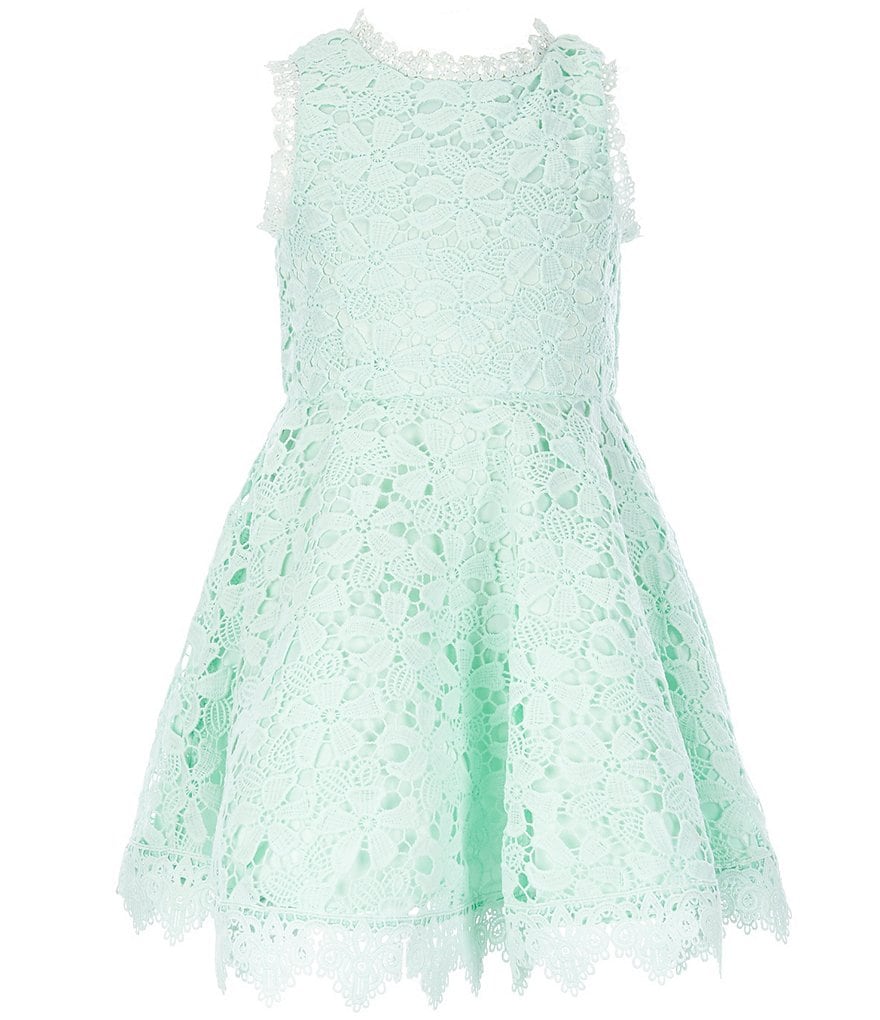 Rare Editions Little Girls 4-6X Crocheted Lace Fit-And-Flare Dress