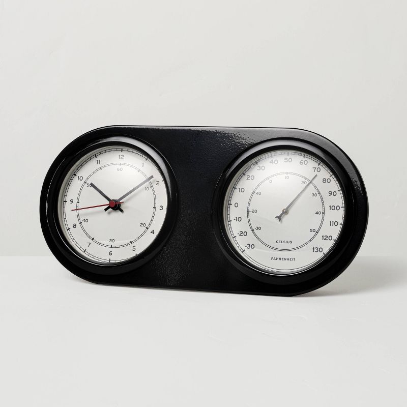 20" Metal Cut Out Roman Numeral Wall Clock Black - Patton Wall Decor