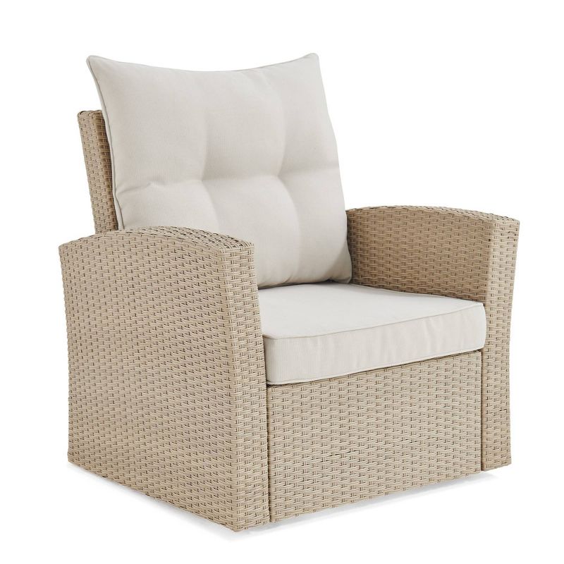 All-Weather Wicker Canaan Outdoor Armchair with Cushions Brown - Alaterre Furniture