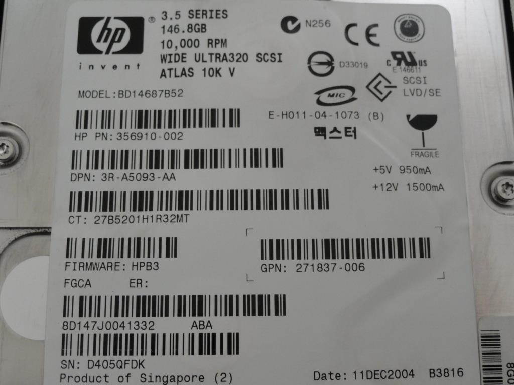 Maxtor 8D147J0 Atlas 147.10 GB Hard Drive - 3.5" Internal - SCSI (Ultra320 SCSI)