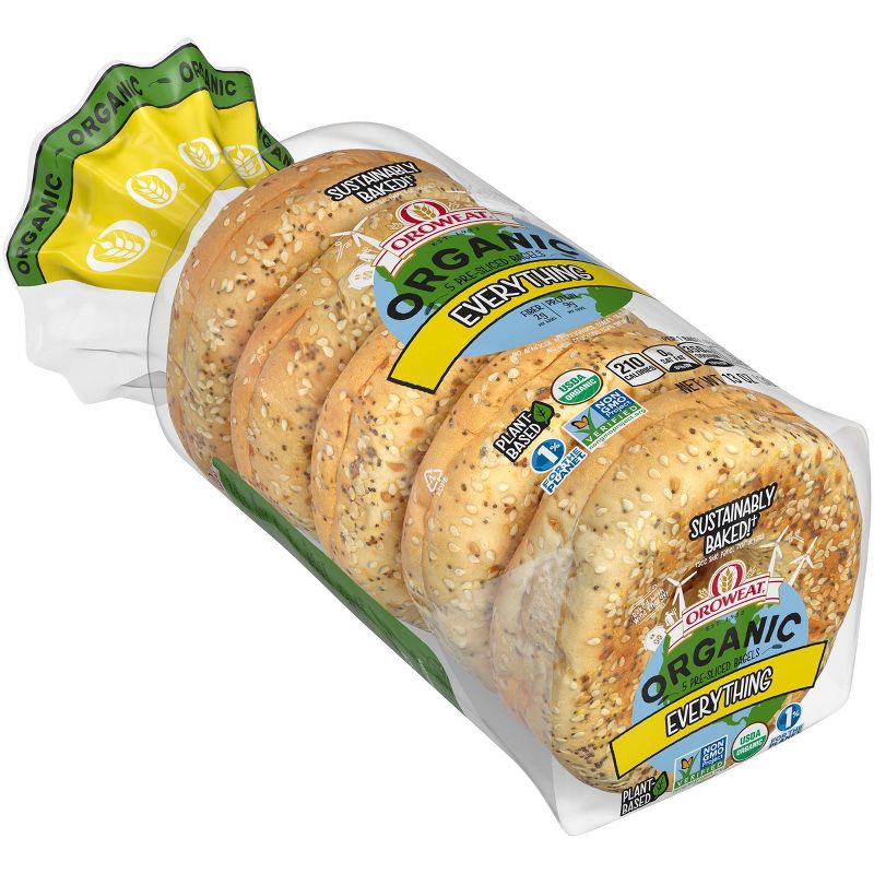 Oroweat Organic Everything Bagels -16oz/5ct