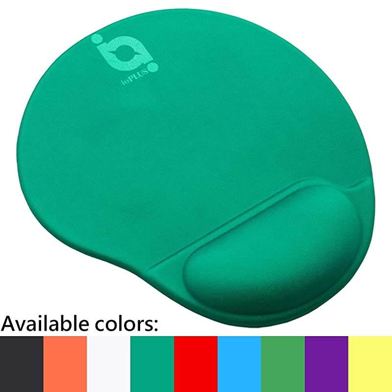 Large Curved Mouse Pad with Gel Wrist Rest NonSlip Base Lycra Cloth 98x86x08 Inch Green
