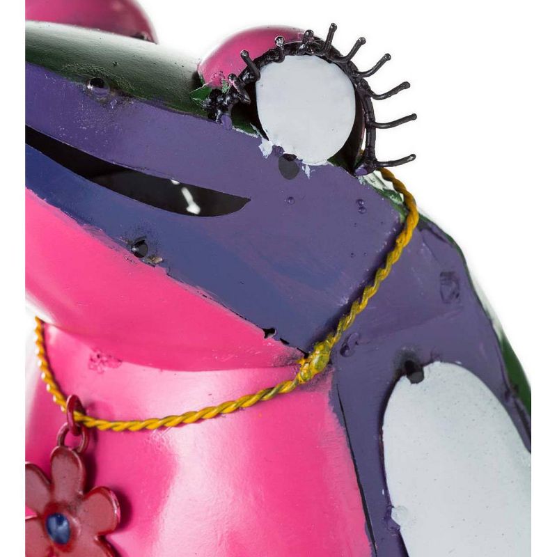 Recycled Metal Tea Frog Garden Art