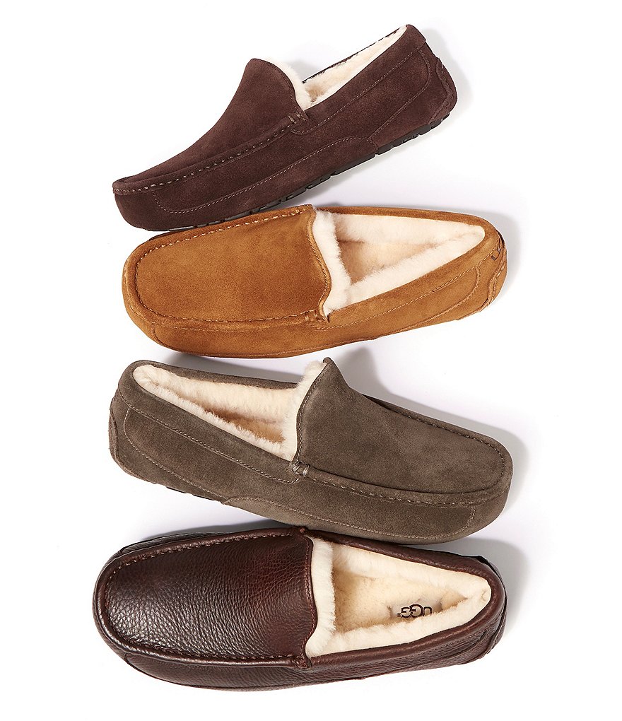 UGG&reg; Men's Ascot Leather Slip-On Slippers