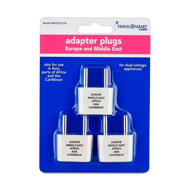 Travel Smart by Conair Continental Adapter Plug Set - 3pk