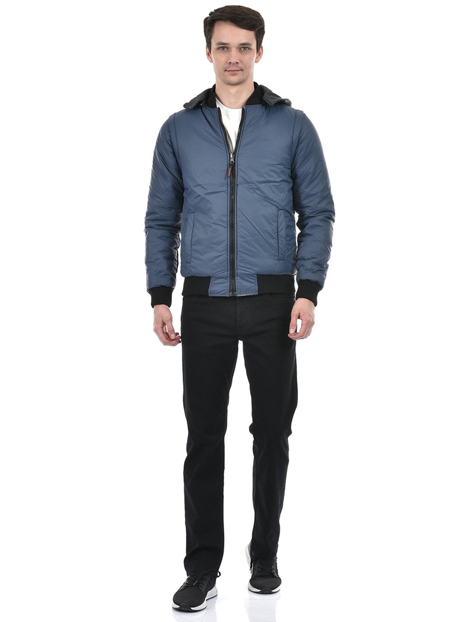 Lawman Pg3 Navy & Beige Regular Fit Reversible Jacket