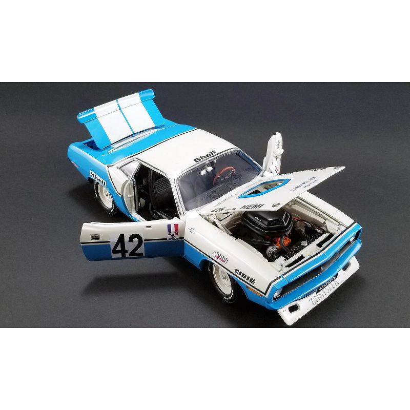 1970 Plymouth Hemi Barracuda #42 Henri Chemin "Chrysler of France" Ltd Ed 696 pcs 1/18 Diecast Model Car by Acme
