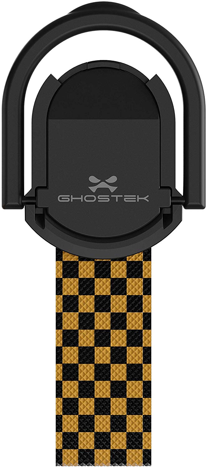 Ghostek Loop Phone Ring Holder Strap with Stand and Smartphone Car Holder Magnet Cute iPhone Grips for Women Perfect for Taking Selfies Removable for Wireless Charging Compatible - (Floral Fuchsia)