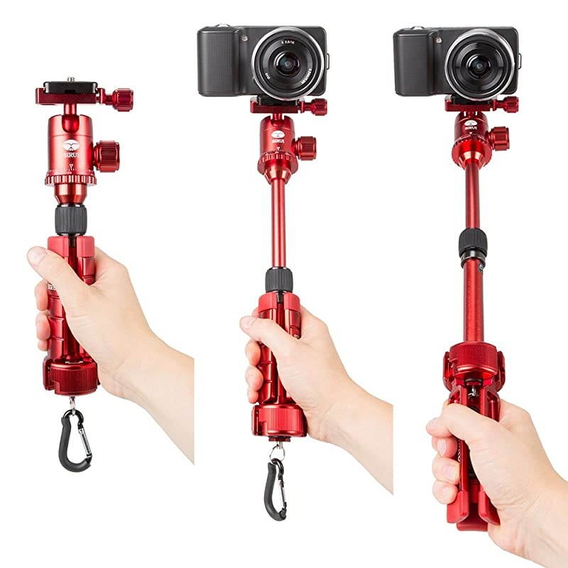 3T35 Table TopHandheld Video Tripod with Ball Head Red