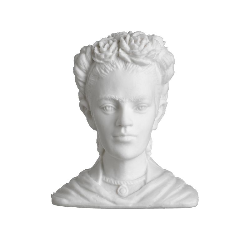 Design Ideas Kahlo Eraser - Frida Kahlo Head Eraser - White, 1.4" x 1.3" x 1.7"