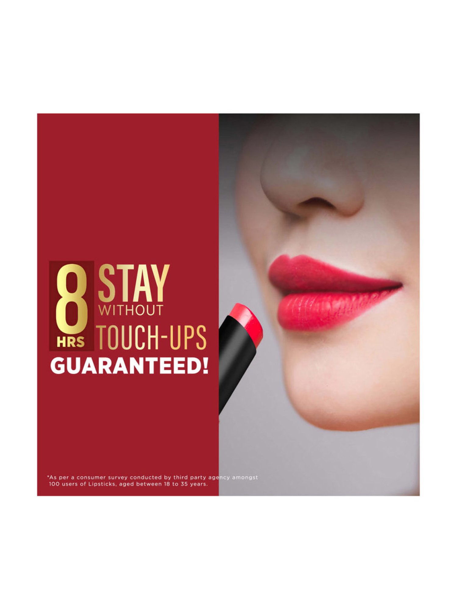Faces Canada Long Stay 3-in-1 Matte Lipstick Raging Red 10 - 2 gm