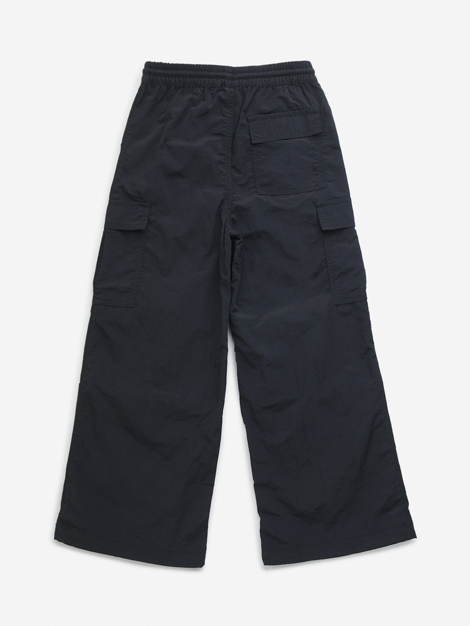 Y&F Boys by Westside Black Cargo-Style Mid-Rise Trousers