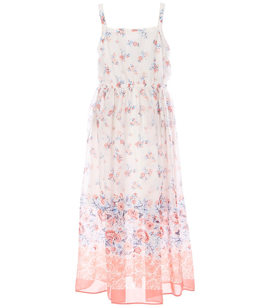 Bonnie Jean Big Girls 7-16 Tie-Dye Chiffon Tiered Maxi Dress