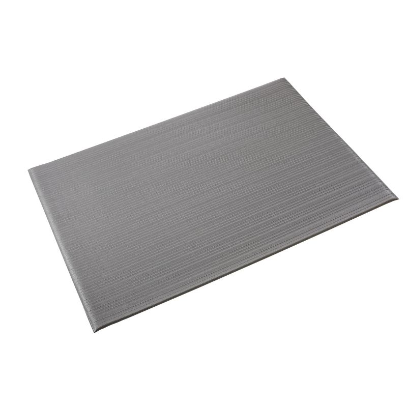 3'x6' Rectangle Solid Floor Mat Gray - Crown