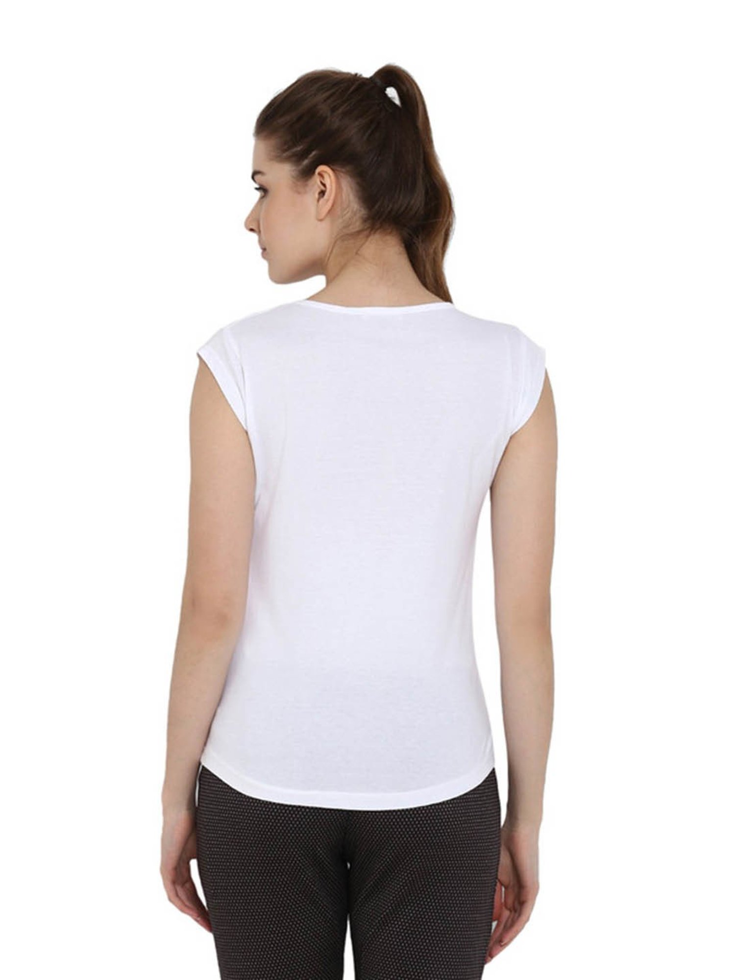 Appulse White & Grey Melange Cotton T-Shirt - Pack of 2