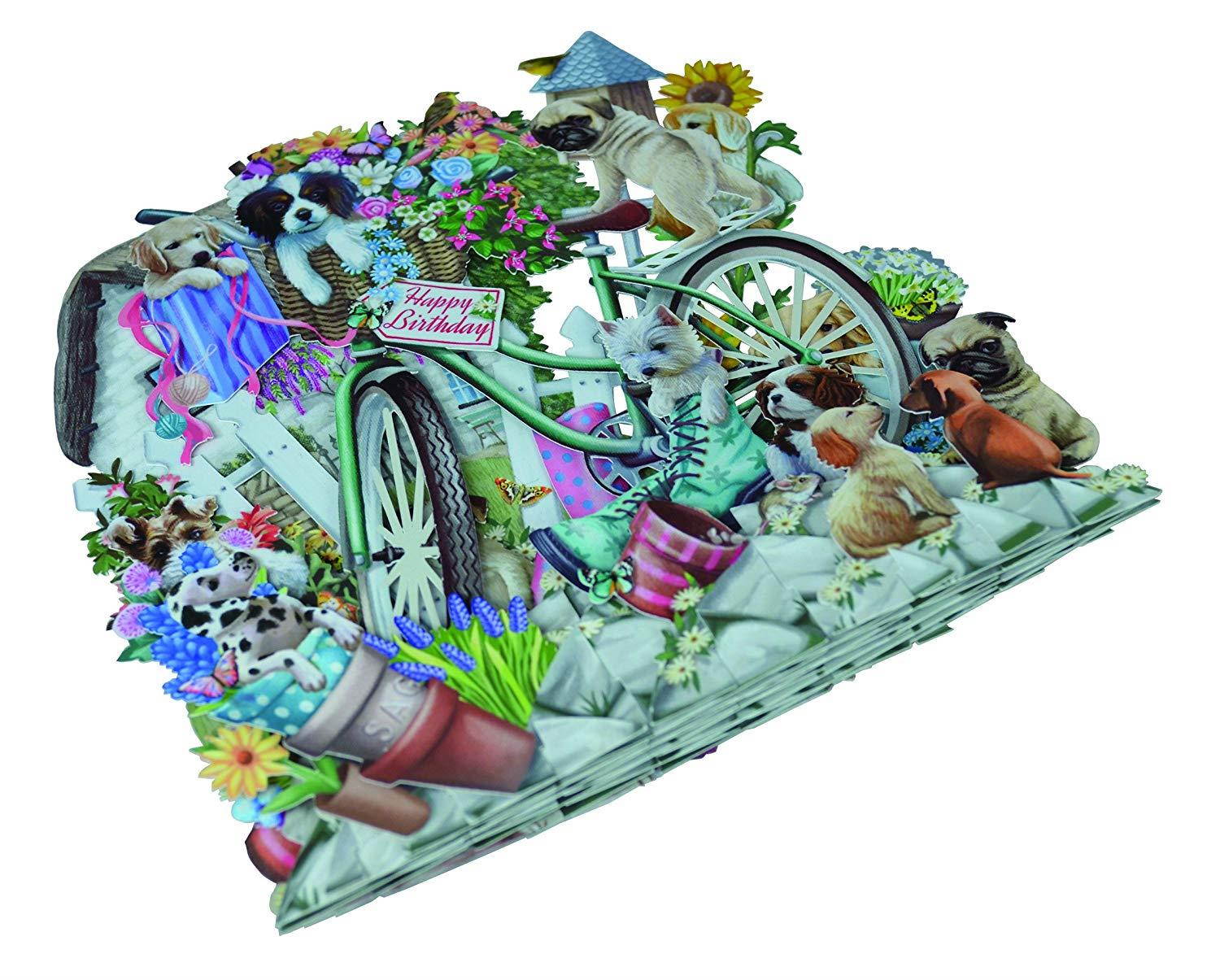 Paper D'Art 3D The Puppies Pop Up Birthday Card